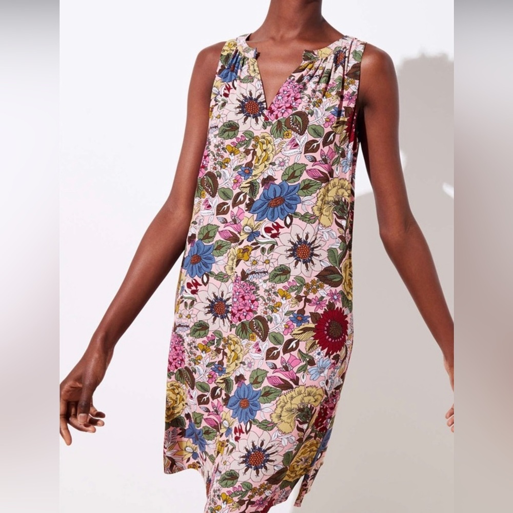 Loft floral print dress. Size LP
